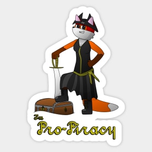 Fox Pirate Sticker